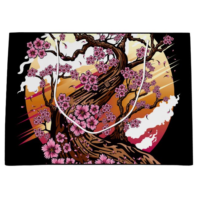 Wild Cherry Blossom Large Gift Bag (Front)