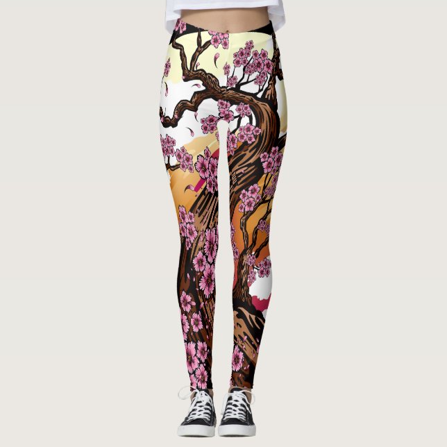 Wild Cherry Blossom Leggings (Front)