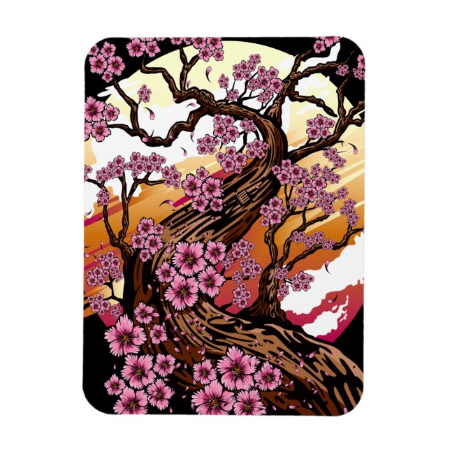 Wild Cherry Blossom Magnet (Vertical)
