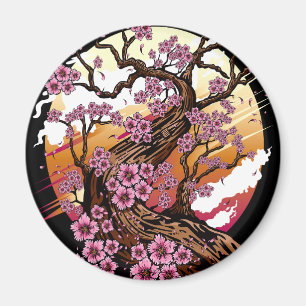 Wild Cherry Blossom Magnet