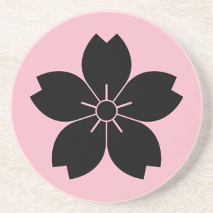 Wild cherry blossom sandstone coaster