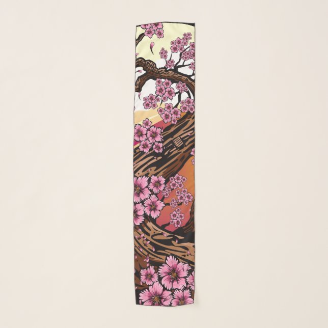 Wild Cherry Blossom Scarf (Front)