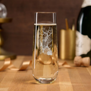 Wild Cherry Blossom Stemless Champagne Flute