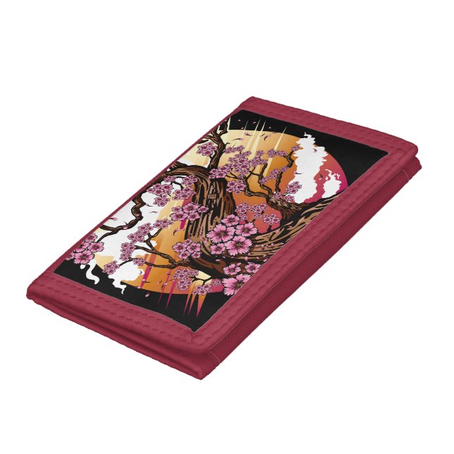 Wild Cherry Blossom Trifold Wallet (Bottom)