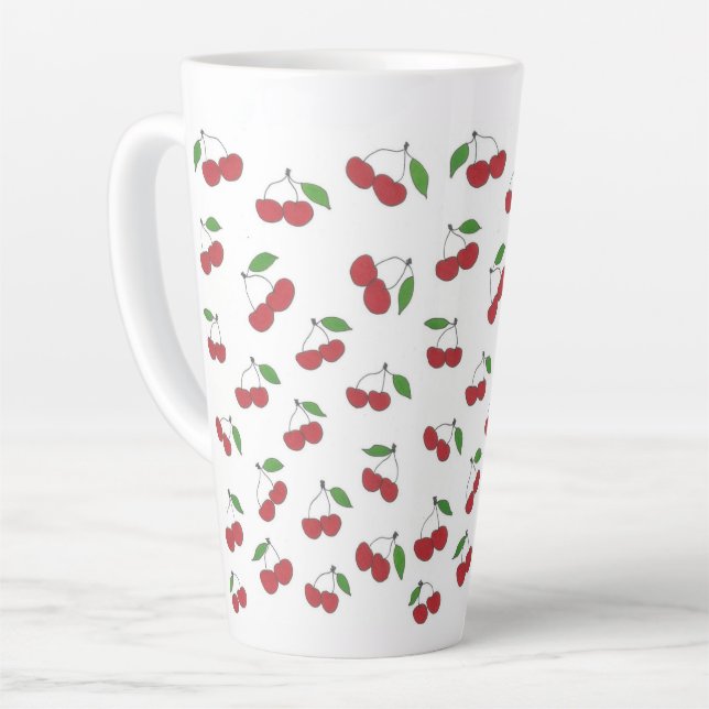 Wild Cherry Latte Mug (Left Angle)