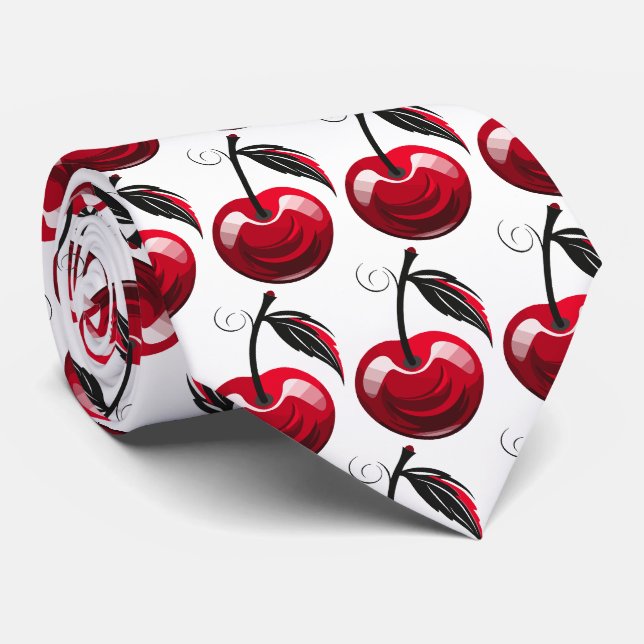 Wild Cherry  Neck Tie (Rolled)