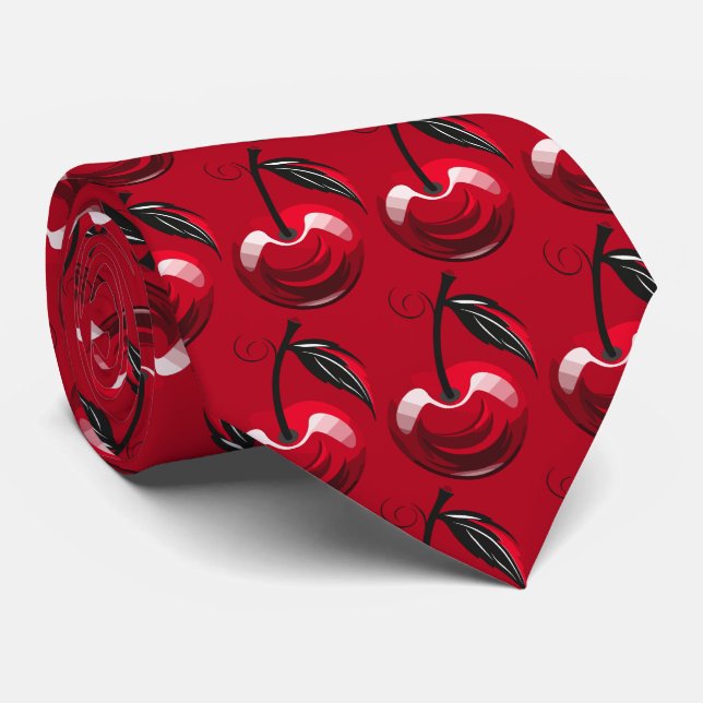 Wild Cherry  Neck Tie (Rolled)