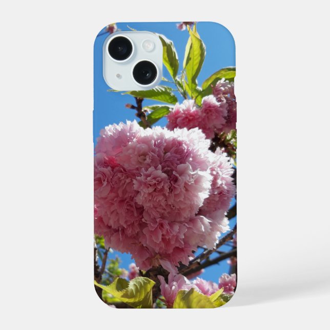 Wild Cherry pink Blossom Tree Iphone Case (Back)
