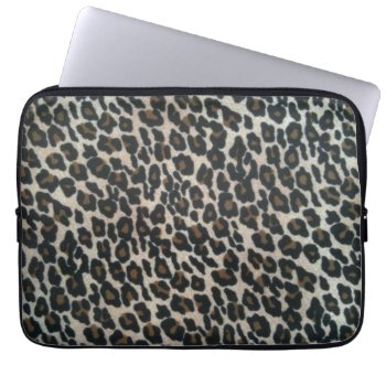 Wild Chic Leopard Print Laptop Sleeve by PattiJAdkins at Zazzle