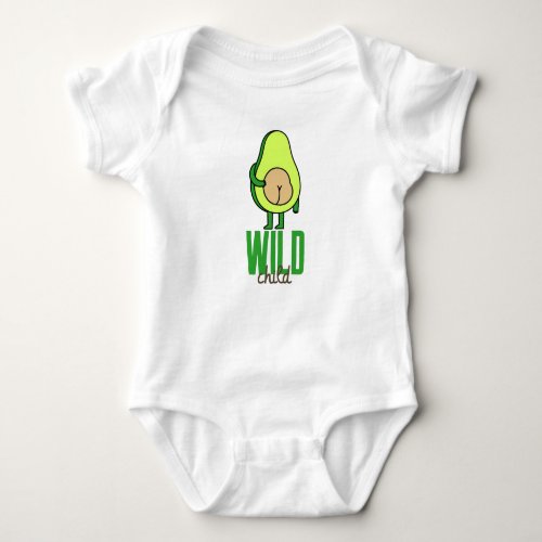 Wild Child Avocado Butt Baby Bodysuit