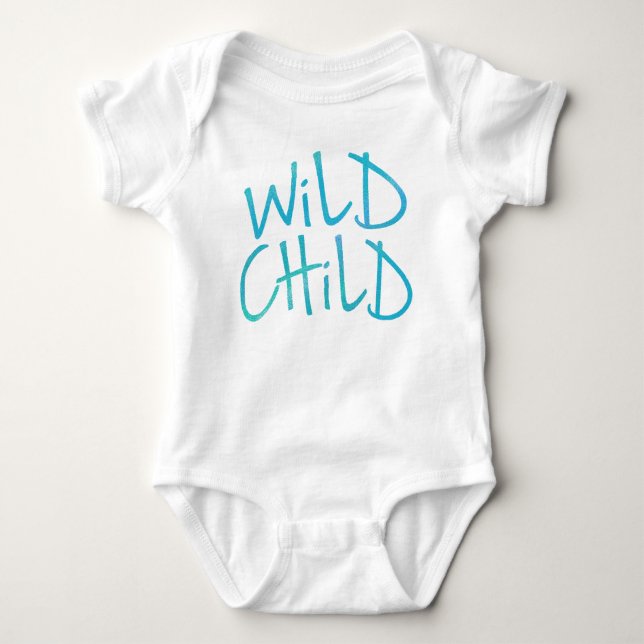 Wild Child Baby One Piece Baby Bodysuit (Front)