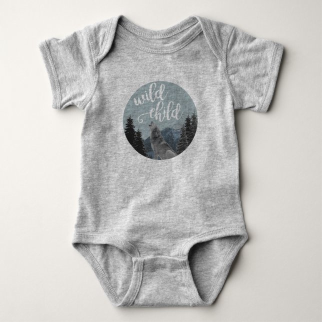Wild Child Baby Onsie Baby Bodysuit (Front)