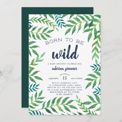 Wild Child Baby Shower Invitation