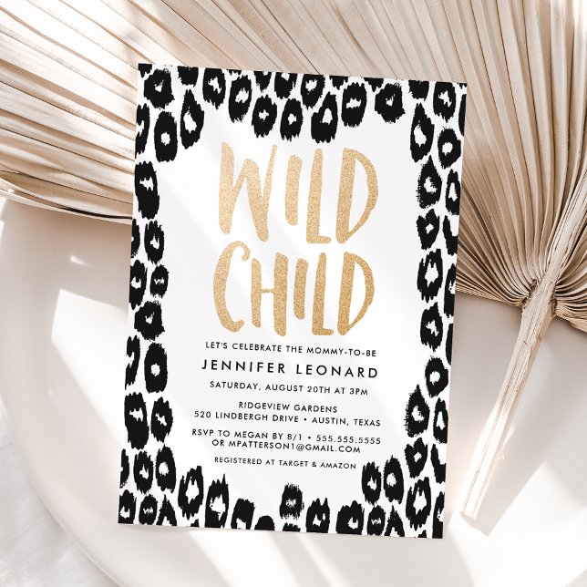 Wild Child Baby Shower Invitation (Creator Uploaded)