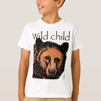 Wild child bear rainbow animals T-Shirt