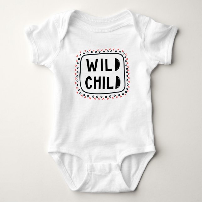 WILD CHILD FRAMED | WHALE | SCANDI KIDS BABY BODYSUIT (Front)