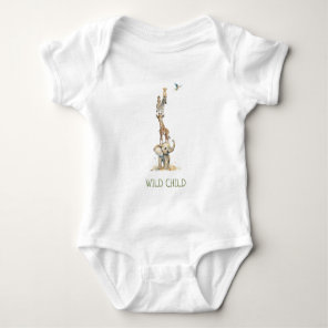 WiLD CHILD Jungle Safari Animals Baby Bodysuit