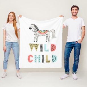 Wild Child Scandia Horse Baby Fleece Blanket