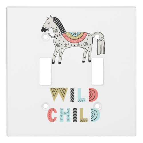 Wild Child Scandia Horse Light Switch Cover