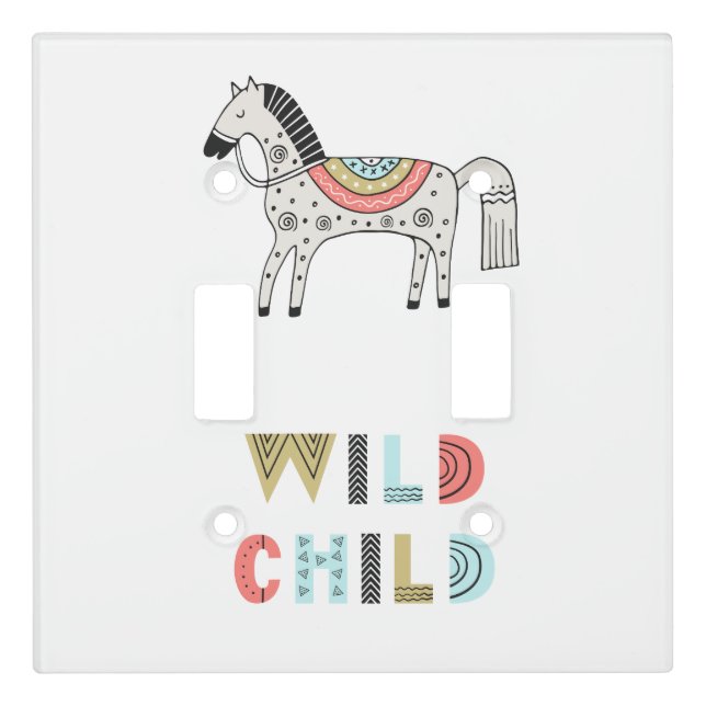 Wild Child Scandia Horse Light Switch Cover (Front)