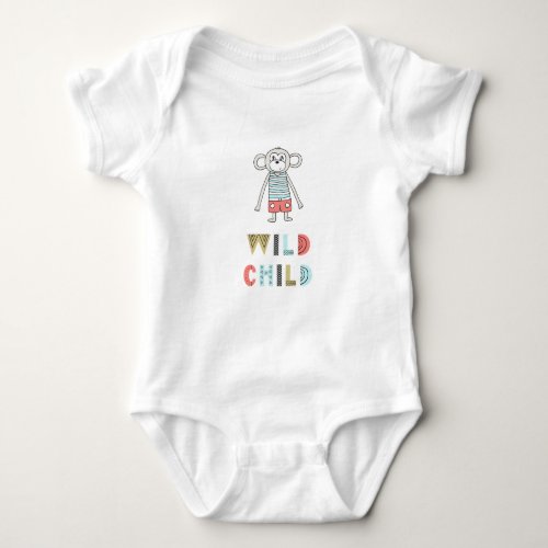 Wild Child Scandia Monkey Baby Bodysuit