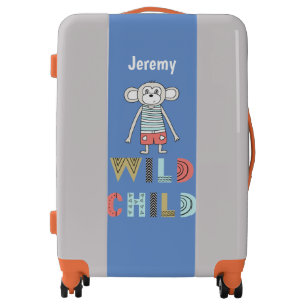 Wild Child Scandia Monkey Personalized Luggage