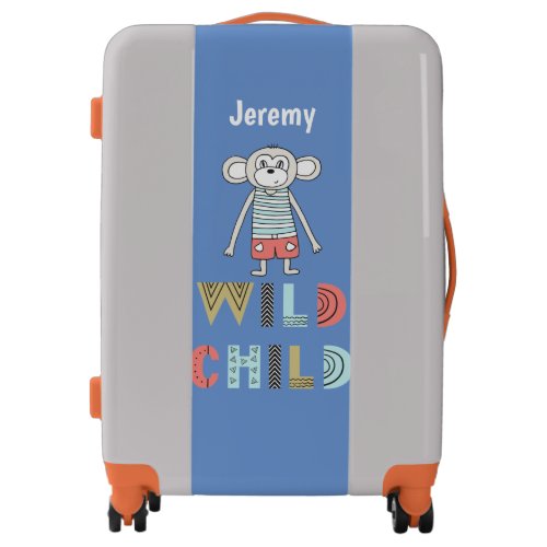 Wild Child Scandia Monkey Personalized  Luggage