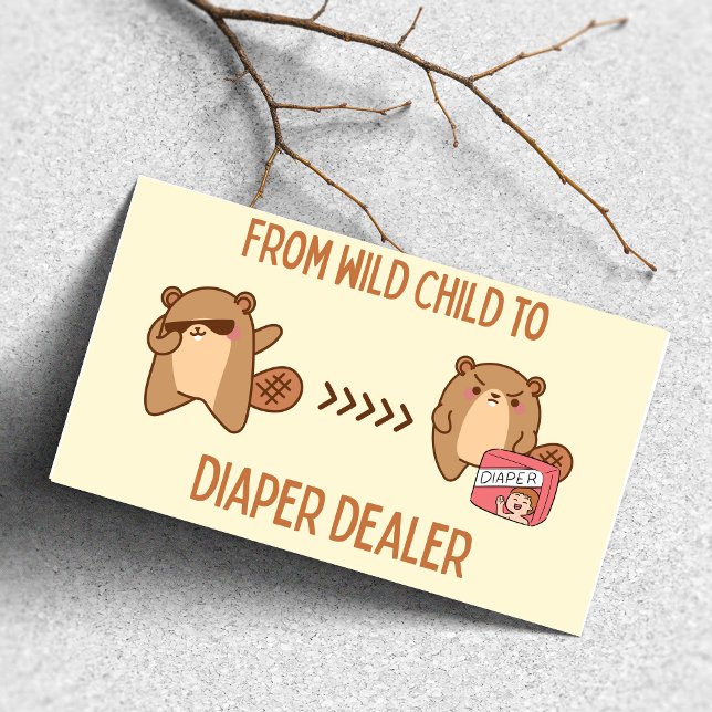Wild Child to Diaper Dealer Humor for New Parents Card (Funny Pregnancy Congratulations Card – Wild Child to Diaper Dealer Humor for Expecting Parents

)