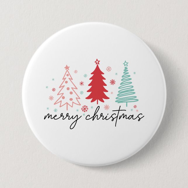 Wild Christmas Flower Button (Front)