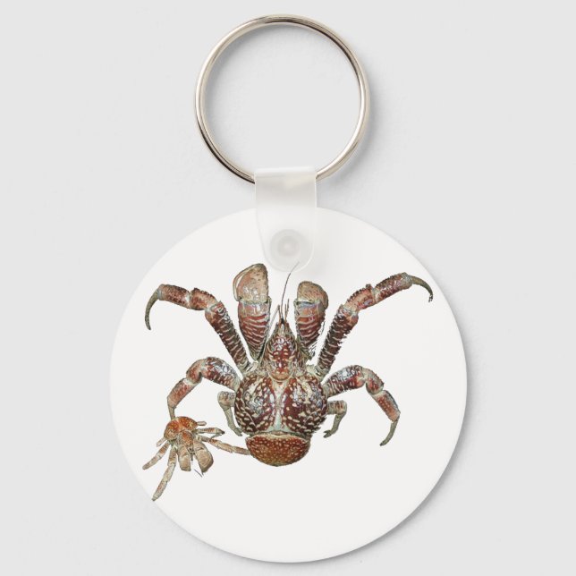 Wild Coconut Crab from Carribean Keychain (Front)
