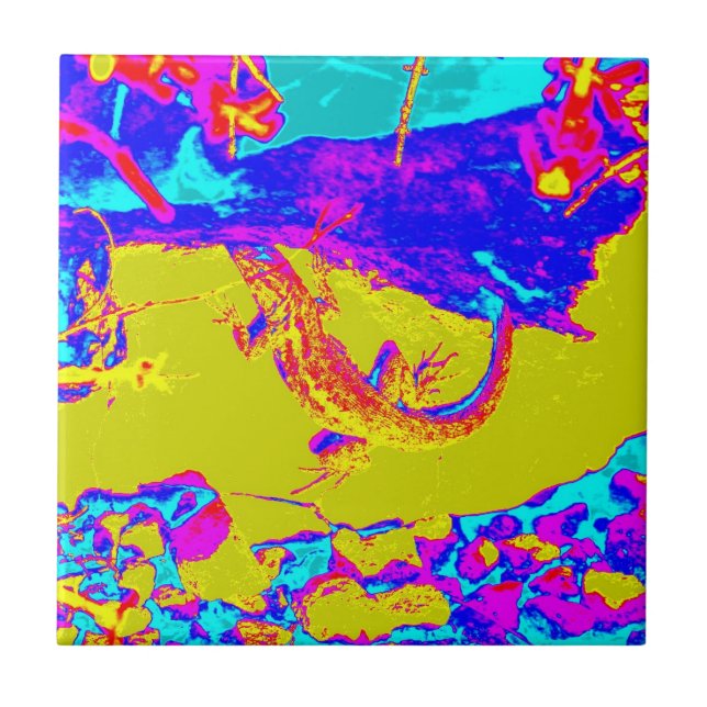 wild color lizard tile (Front)