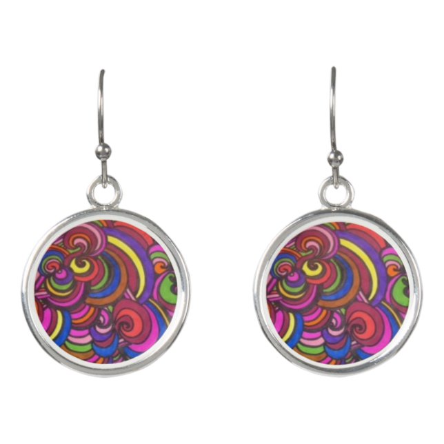 WILD, COLORFUL Earrings!! Earrings (Front)