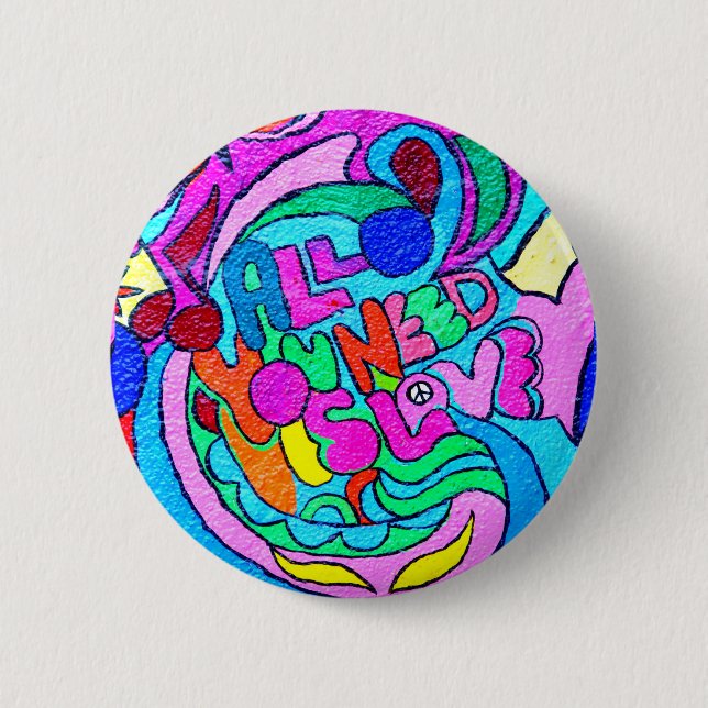 wild colors love button (Front)