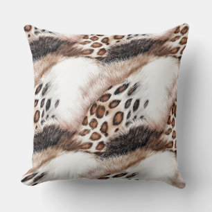 Wild Comfort: Autumn Fur Fantasy Throw Pillow