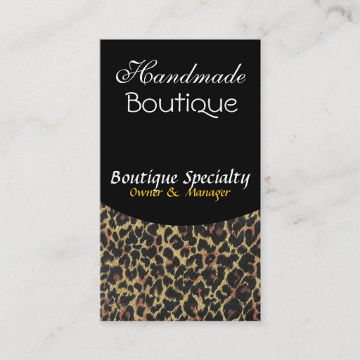 Customizable Unique Elegant Animal Print Designs Business Cards