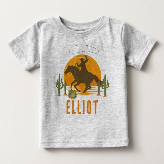 Wild cowboy western boy baby T-Shirt (Front)