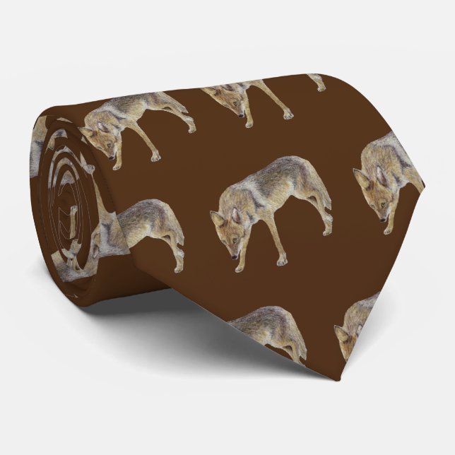 Wild Coyote Neck Tie (Rolled)