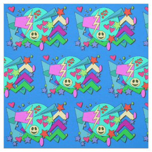 Wild Crazy 90s Pattern Fabric