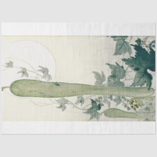 Wild cucumber and a full moon by Ohara Koson Tissue Paper