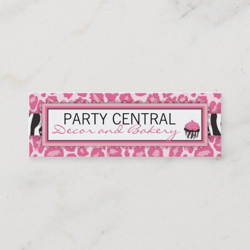 Customizable Wild Cupcake Skinny Business Card