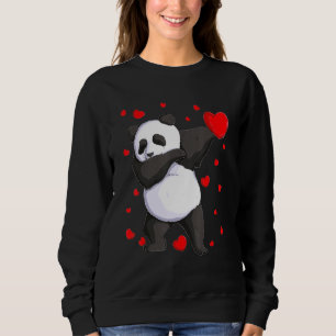 Wild Dab Animals Dabbing Panda Bear St Valentine's Sweatshirt