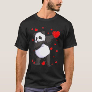 Wild Dab Animals Dabbing Panda Bear St Valentine's T-Shirt