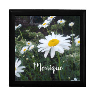 Wild Daisies Cheerful White Yellow Flowers Keepsake Box