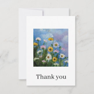 Wild daisies Thank you card