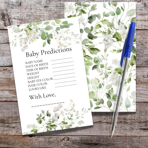 Wild daisy blooms Baby Shower Predictions Game