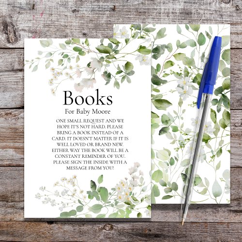Wild daisy blooms Theme Books For Baby Sayings Enclosure Card