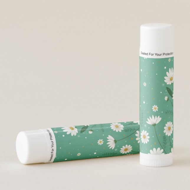 Wild Daisy Botanical Sage Green Gift Bag Lip Balm (Front)