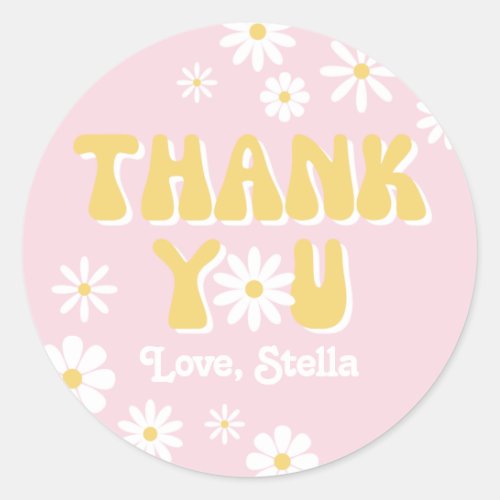 Wild Daisy Favor Tag  Wildflower Thank You 