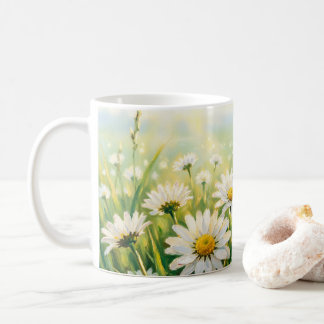 Wild Daisy Field Ceramic Mug – Bright Meadow Oil P
