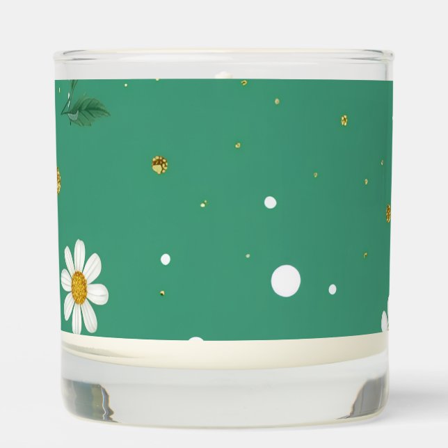 Wild Daisy Meadow Sage Green Scented Jar Candle (Front)